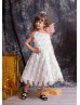 One Shoulder Fringe Elegant Flower Girl Dress